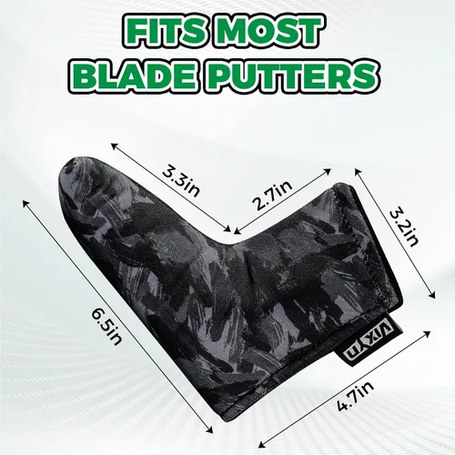 Vista 6 de VIXYN Cubierta para putter Blade – Fundas para putter de golf de primera calidad – Cubiertas magnéticas con forro polar