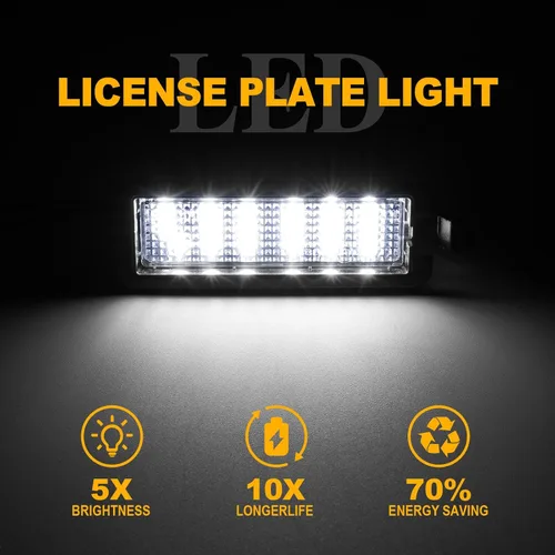 Vista 3 de Luces LED para matrícula compatibles con Dodge Charger Challenger Chrysler 300 2015-2023, luz de matrícula de repuesto