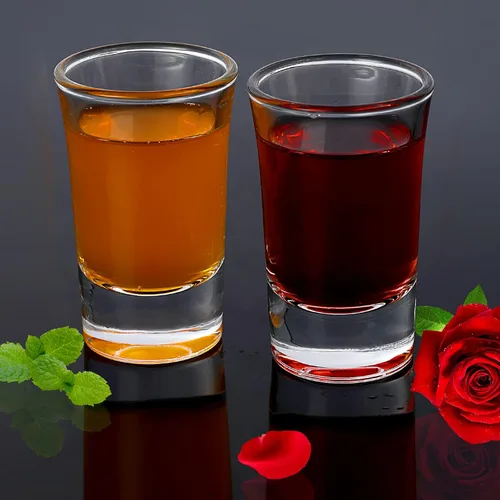 Vista 5 de Paquete de 40 vasos de chupito de base pesada, juego de vasos de chupito de whisky de 1.4 onzas, vasos de vidrio pequeños para licor de licor, bar