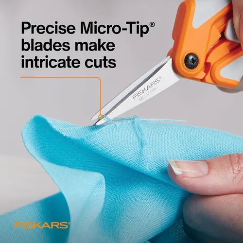 Vista 7 de Fiskars RazorEdge tijera con punta pequeña, fácil de usar, de 5 pulgadas
