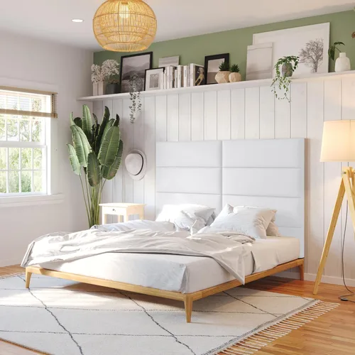 Vista 333 de Jaxx Panelist - Cabecero acolchado moderno, juego de 4 paneles para montar en la pared (cada uno de 11.25 x 38 pulgadas), tamaño King