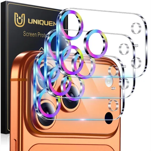 Vista 72 de UniqueMe para Paquete de 3 Protectores de Lente de Cámara para iPhone 15 Pro/iPhone 15 Pro Max, [Protección contra Caídas] [Compatible con Fundas]