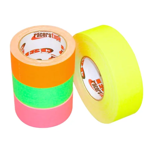 Vista 3 de ISC Racers Tape NEON DULL-FINISH/YEL210 ISC Cinta de corredor con acabado mate neón de 2" x 30 pies, amarillo fluorescente
