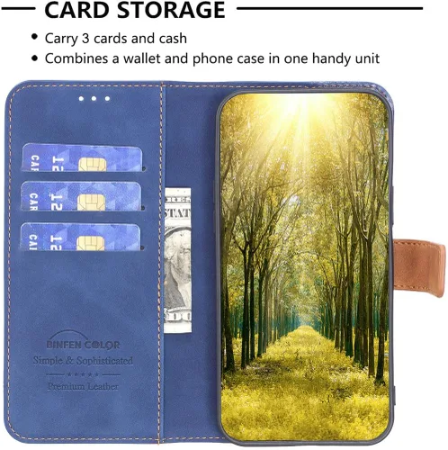 Vista 3 de jioeuinly Case for Kalley Element 5 Plus Case Compatible with Kalley Element 5 Plus Phone Case Cover Flip Stand Cover PU Leather BF11 Wallet Case