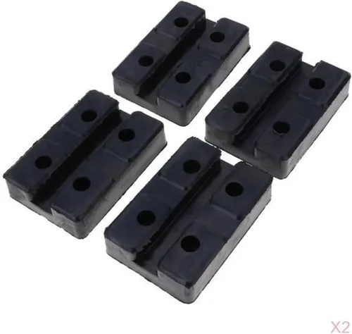 Vista 6 de 4 piezas almohadillas de gato elevador para auto, almohadillas redondas de brazo de goma resistente aptas para elevador de auto camión grúa (A)