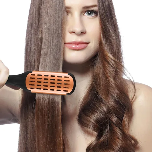 Vista 4 de Honeydak Cepillo de pelo con abrazadera de cerdas de jabalí, peine alisador de cabello con pinzas de cocodrilo, peines de cola de rata, para Peine