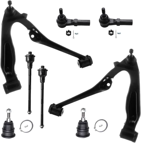 Vista 214 de Detroit Axle - Kit de 8 piezas para Chevy GMC Silverado Sierra Suburban 1500 Yukon Cadillac Escalade 2 brazos de control superior, 2 barras