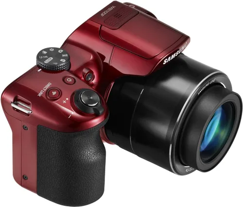 Vista 7 de Samsung WB1100F Cámara digital Smart WiFi & NFC de 16.2MP CCD con zoom óptico de 35x, pantalla LCD de 3.0" y video HD de 720p (Rojo)