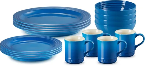 Vista 11 de Le Creuset Juego de vajilla de gres, 16 piezas, Cerise