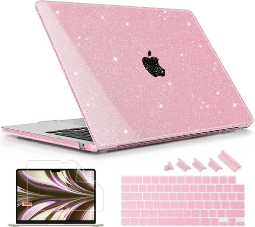 Vista 12 de Funda para MacBook Air de 15 pulgadas 2026-2023 Release M5 A3448 M4 A3241 M3 A3114 M2 A2941, carcasa rígida con protector de pantalla y cubierta