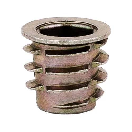 Vista 15 de E-Z LOK Inserto roscado para madera blanda, insertos de rosca hexagonal de zinc 10-32 roscas internas, 0.394 pulgadas de longitud, paquete de 50