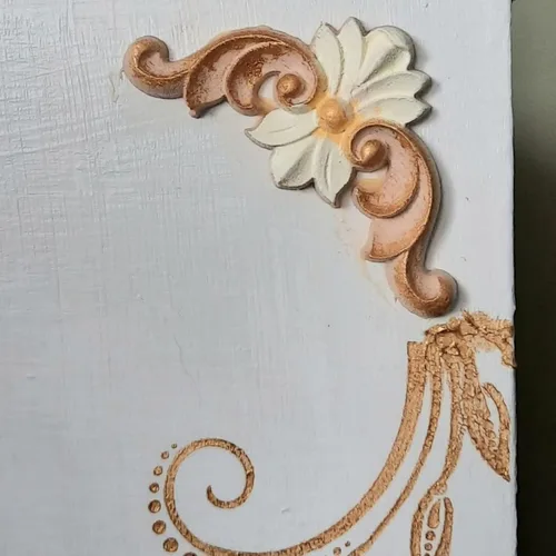 Vista 4 de 4 PCS Calcomanías de Tallado de Madera para Esquinas, Apliques Superpuestos de Madera Sin Pintar, Apliques Superpuestos de Madera Tallada DIY