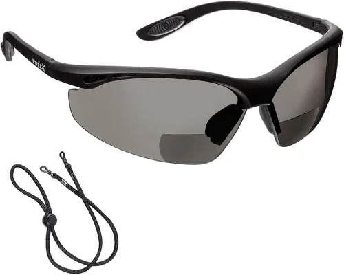 Vista 12 de voltX 'Constructor' - Gafas de seguridad de lectura bifocales (Transparente +1.0 Dioptrías) Certificadas ANSI Z87.1+ & CE EN166F / Gafas