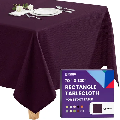 Vista 15 de Gee Di Moda - Mantel rectangular de 60 x 84 pulgadas – Mantel rectangular de poliéster lavable para mesa de 5 pies