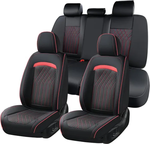 Vista 43 de FLORICH Fundas de asiento delantero de automóvil, fundas de asiento de cuero para automóviles, protector de asiento de automóvil, impermeable Beige