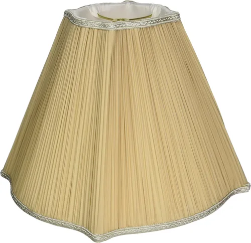 Royal Designs Fancy Square Empire - Pantalla plisada para lámpara, color beige, 5.75 x 14 x 11.75 pulgadas