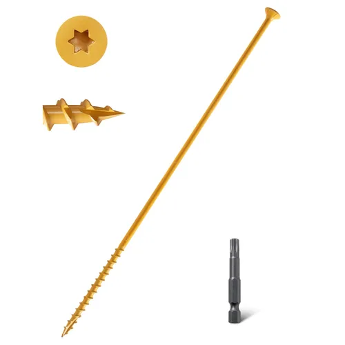 Vista 34 de LIONMAX Tornillos de cubierta de 3 pulgadas, tornillos para madera #10 x 3, 50 unidades, resistentes a la corrosión, revestimiento de epoxi