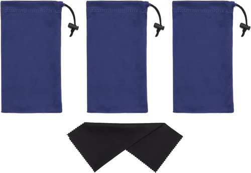 Vista 2 de Bolsa de microfibra para gafas de sol de alta calidad con cierre de resorte