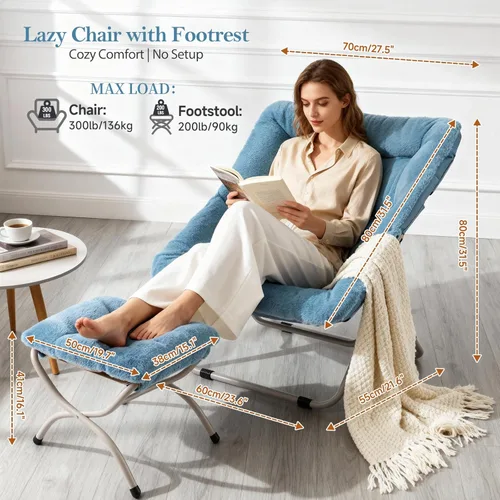 Vista 98 de Silla platillo, cómodas sillas de dormitorio, silla plegable de piel sintética de gran tamaño, silla plegable con marco de metal para sala de estar