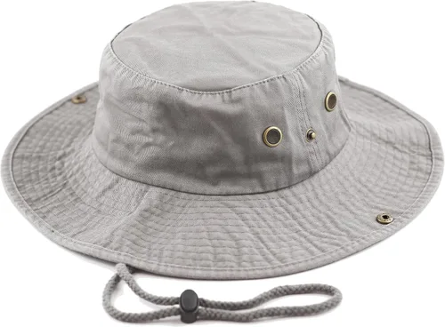 Vista 13 de The Hat Depot - Sombrero de safari, de algodón lavado a la piedra, de ala ancha, plegable, doble cara y sombrero de pesca