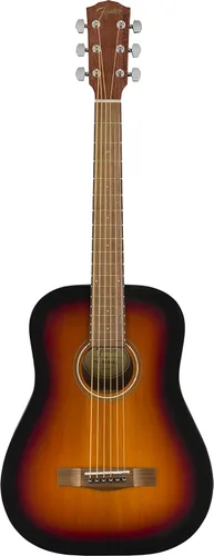 Fender FA-15 - Guitarra acústica de cuerda de acero a escala 3/4, con 2 años de garantía, Sunburst, con bolsa de concierto