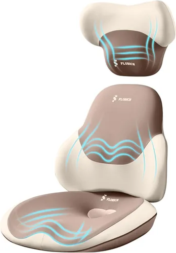 Vista 20 de FLORICH Cojín de asiento, almohada de apoyo lumbar y almohada de reposacabezas