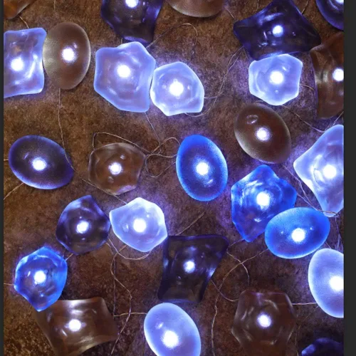 Vista 6 de WSgift Guirnalda de luces costeras, 17.5 pies, 36 luces LED de color blanco frío, decoración de playa, concha, caballito de mar, estrellas de mar