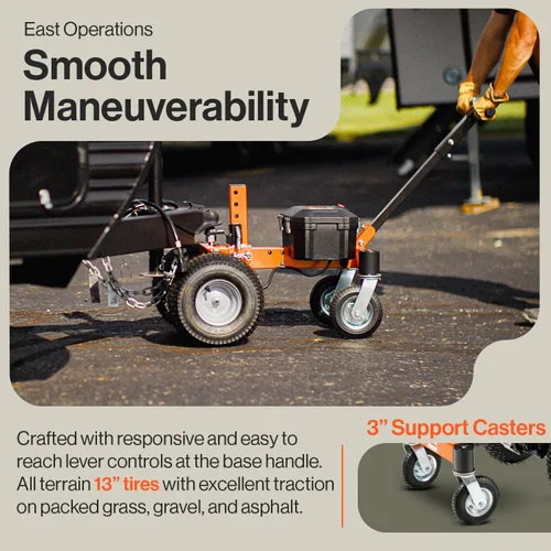 Vista 6 de SuperHandy Dolly de remolque eléctrico 3600LBS Peso máximo del remolque 600LB Peso máximo de la lengua DC 24V 800W 7Ah con soporte de enganche