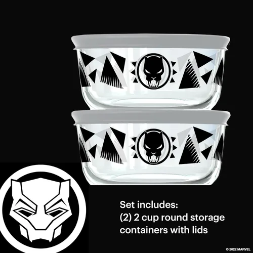 Vista 5 de Pyrex Prep & Store - 8 recipientes de vidrio para almacenamiento de alimentos con (1) taza medidora de 2 tazas con tapa, (2) almacenamiento