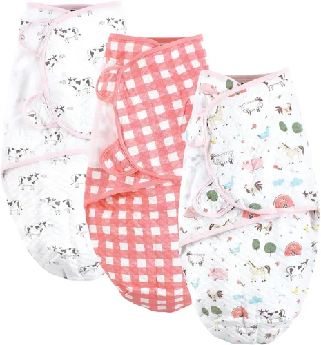 Vista 10 de Hudson Baby Envoltura de algodón acolchada unisex para bebé, 3 unidades, bosque de niños, 0-3 meses