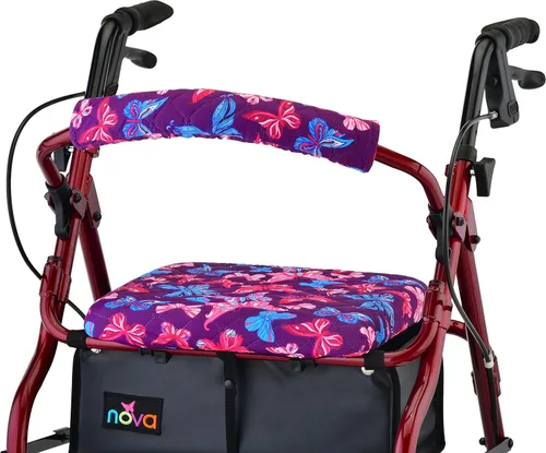 Vista 8 de NOVA Rollator Walker - Juego de fundas para asiento y respaldo, fundas de cojín extraíbles de tela lavable para caminantes estándar, accesorio