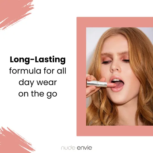 Vista 4 de nude envie - Brillo de labios - Acabado de alto brillo - Hidratante y fácil aplicación - Hidratación de lujo - Fórmula antiadherente - Con vitamina