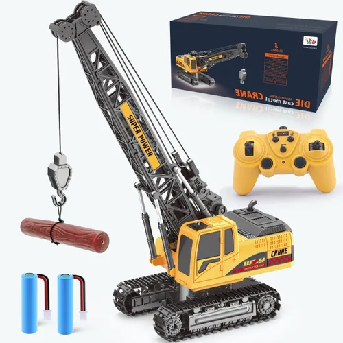 Vista 12 de Jiakora - Camión volquete con control remoto para niños, vehículo de construcción RC de 2.4GHz con luces LED, función de volcado de 45°, 2