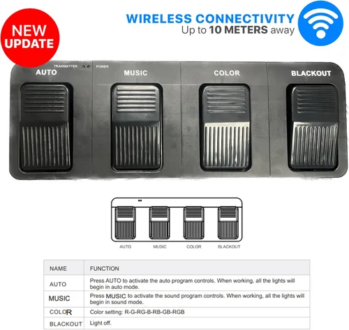 Vista 5 de DragonX 4 - Barra móvil de 4 luces LED. Paquete de iluminación LED. Sistema de iluminación de escenario/DJ. Juego de barra de luces que se activan