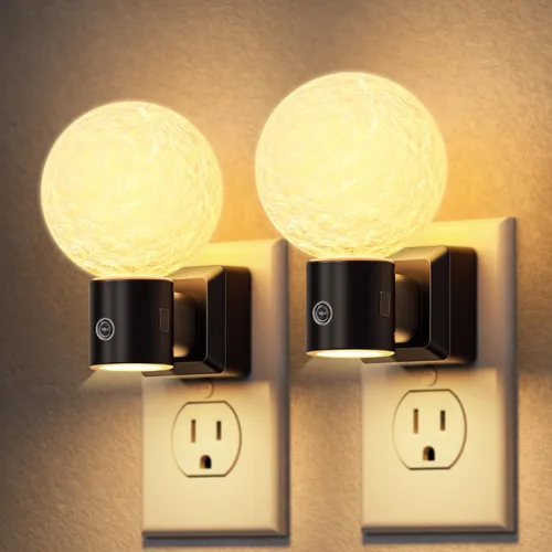 Vista 9 de DORESshop Luz Nocturna LED, Luces Nocturnas Enchufables a la Pared, Luz Nocturna Enchufable con 3 Niveles de Brillo Ajustable, Luz Nocturna