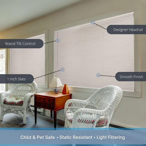 Vista 29 de LOTUS & WINDOWARE - Persiana pequeña de vinilo sin cuerda 1 pulgada