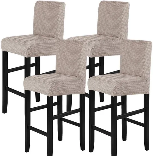Vista 48 de SearchI Juego de 2 fundas para taburetes de bar, fundas de asiento de taburete elásticas y lavables, fundas para sillas de altura de mostrador