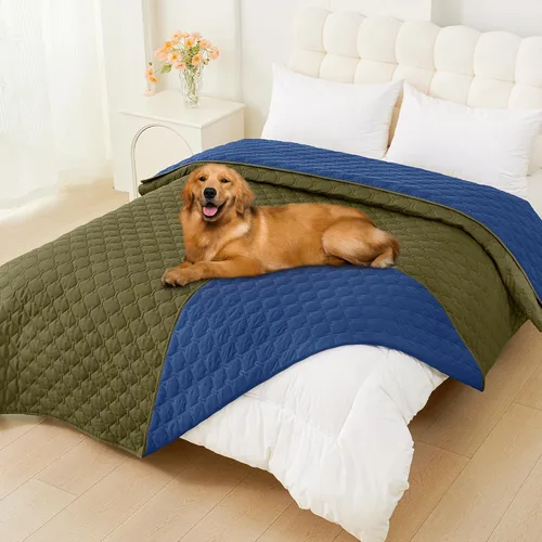 Vista 97 de Smiry Funda Manta Impermeable para Cama de Perro, Manta Suave Reversible para Mascotas, Lavable a Prueba de Fugas, Funda para Gatos y Perros