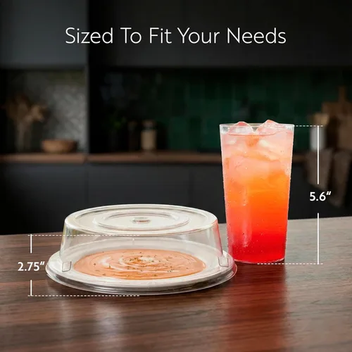 Vista 2 de Restaurantware Cater Tek - Tapa para Plato de Policarbonato de 10.2 Pulgadas, 1 Cubierta de Platos Irrompible - Lavable en Lavavajillas, Resiste