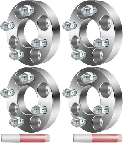 ECCPP 4 espaciadores de rueda de 0.157 x 3.937 in, 4 lengüetas de 1 pulgada (0.984 in), 4 x 100 a 4 x 100 para Chevrolet Aveo 2004-2011 para