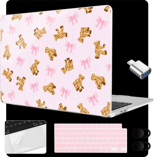 Vista 45 de MEEgoodo Funda para MacBook Air de 15 pulgadas M4/M3/M2 2025 2024 2023, funda compatible con el modelo (A3241/A3114/A2941) para MacBook Air de 15