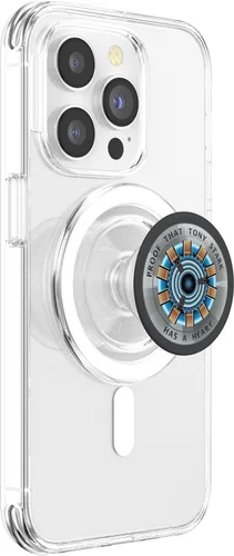 Vista 4 de Marvel Avengers Endgame Tony Stark Has a Heart PopSockets PopGrip: agarre intercambiable para teléfonos y tabletas PopSockets MagSafe PopGrip