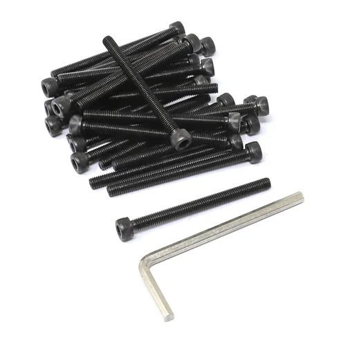 Vista 176 de iexcell - Juego de 100 tornillos de cabeza hexagonal M2 x 4 mm, paso de rosca 0.4 mm, acero de aleación grado 12.9, con acabado de óxido negro