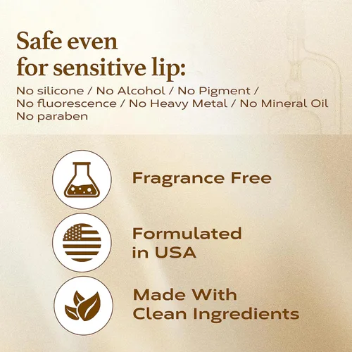 Vista 8 de Máscara de labios - Máscara para dormir de labios para el cuidado de los labios - Suero hidratante para labios y tratamiento con péptido de colágeno