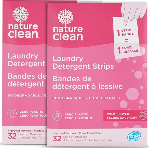 Vista 12 de Nature Clean Embalaje no tóxico sin plástico, hojas de detergente natural sin perfume, 32 unidades, sin fragancia, ecológicas, hipoalergénicas