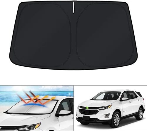 Vista 179 de KUST - Parasol plegable para parabrisas para BMW X1 E84, accesorios 2011 2012 2013 2014 2015, protector de visera de sol ajustable que bloquea