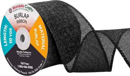 Vista 63 de Mandala Crafts Cinta de arpillera rosa con alambre de 1 pulgada de ancho para manualidades, rollo de 10 yardas de cinta rústica de arpillera