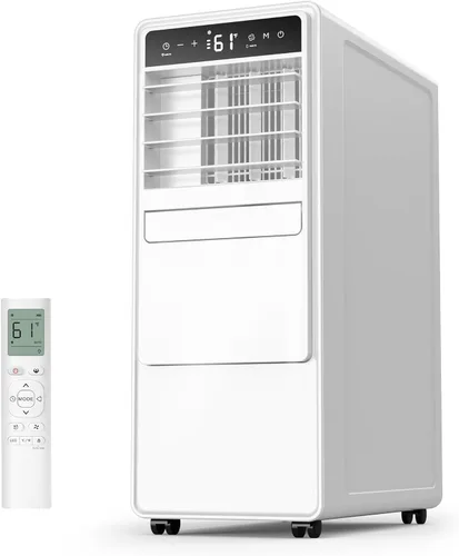 DOMANKI Aire acondicionado portátil de 12000 BTU para habitaciones de hasta 500 pies cuadrados, unidad de CA portátil 3 en 1 con ventilador y