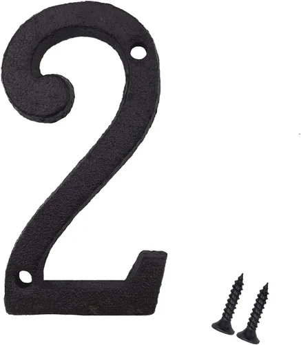 Vista 11 de YOUCC-XX - Números de casa de 3 pulgadas, número de buzón de hierro fundido, número de dirección de casa.