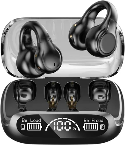 Auriculares inalámbricos Bluetooth para entrenamiento, auriculares inalámbricos con clip para la oreja, auriculares de conducción de esqueleto,